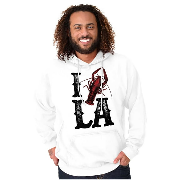 Louisiana Foodie I Love Crawfish LA Hoodie Sweatshirt Women Men Brisco Brands L
