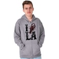 thumbnail image 1 of Louisiana Foodie I Love Crawfish LA Unisex Fleece Graphic Zip Up Hoodie Brisco Brands 2X, 1 of 5