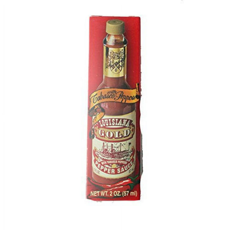 Louisiana+Gold+With+Tabasco+Peppers+Red+Peppers+Hot+Sauce+2+Bottles+2oz+Each  for sale online