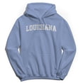 thumbnail image 1 of Louisiana Graphic Light Blue Men's Cotton Pullover Hoodie, 1 of 1