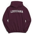 thumbnail image 1 of Louisiana Graphic Maroon Men's Cotton Pullover Hoodie, 1 of 1