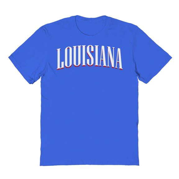 Louisiana Graphic Royal Men's Cotton T-Shirt