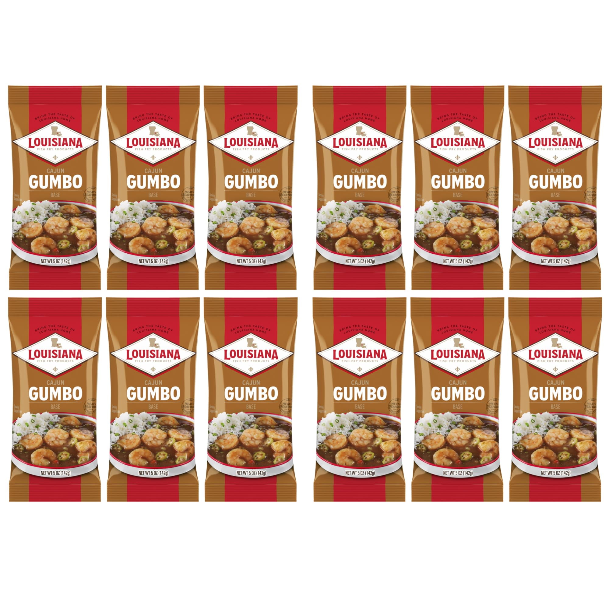 Louisiana Gumbo Base 5 AIF4 oz. (Pack of 12) Authentic Cajun Flavor