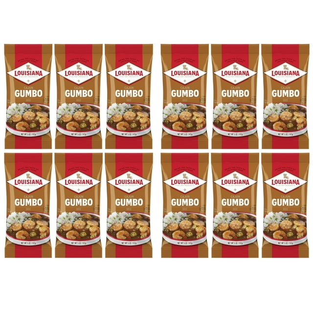 Louisiana Gumbo Base 5 oz. (Pack of 12) - Authentic Cajun Flavor for
