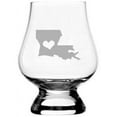 thumbnail image 1 of Louisiana Heart States Etched 2.5oz Glencairn Miniature Wee Whisky Glass, 1 of 1