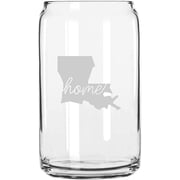 Louisiana Home States Etched 16oz Libbey Can Glass
