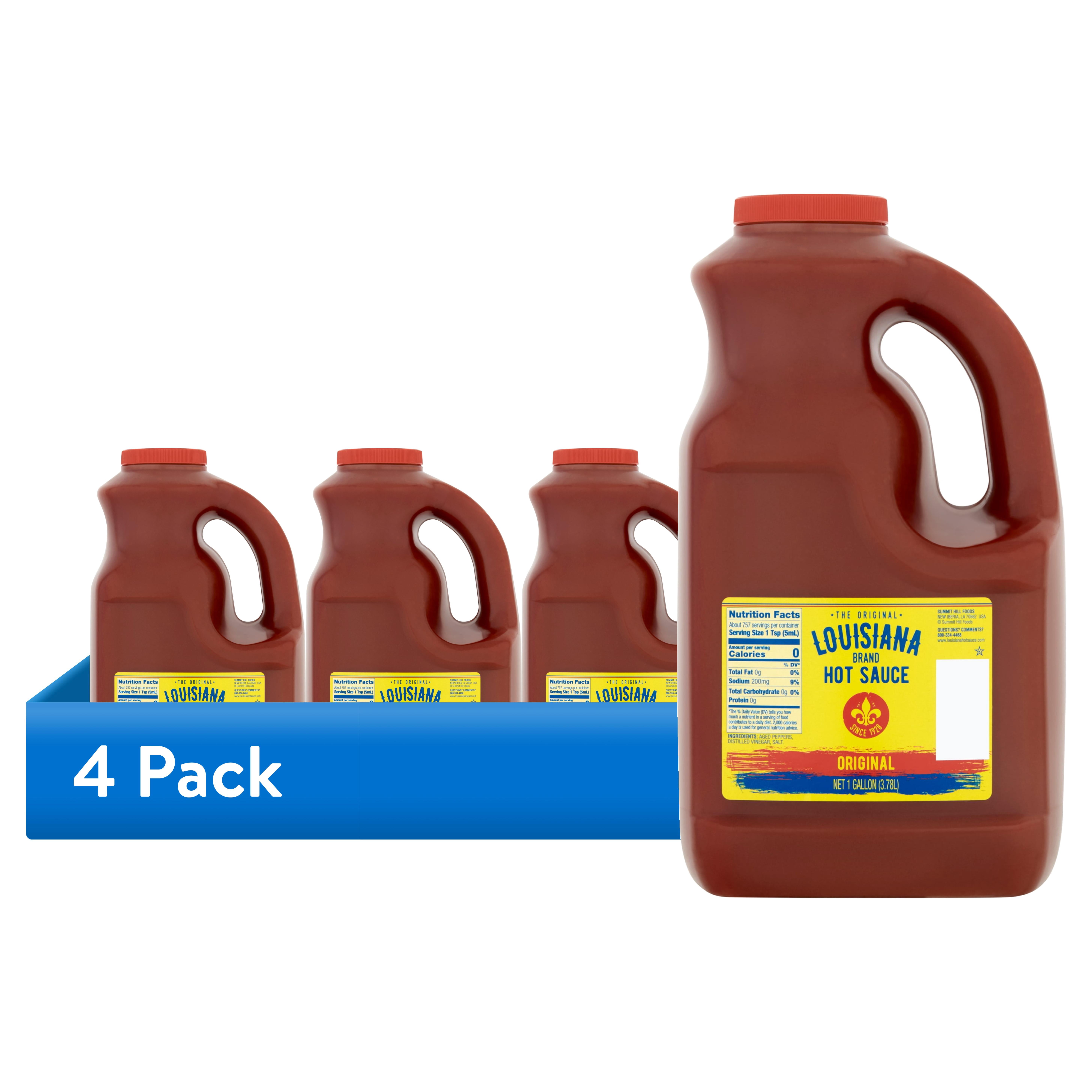 (4 pack) Louisiana Hot Sauce Plastic 1 Gallon