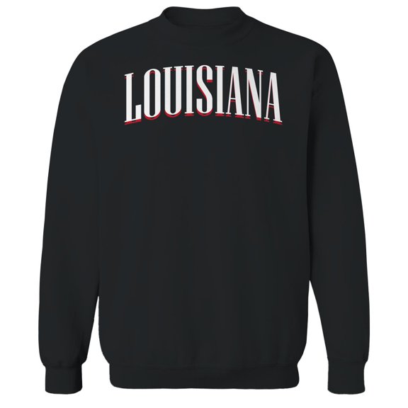 Louisiana Humor Graphic Black Men's Crewneck Sweatshirt