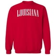 thumbnail image 1 of Louisiana Humor Graphic Red Men's Crewneck Sweatshirt, 1 of 1