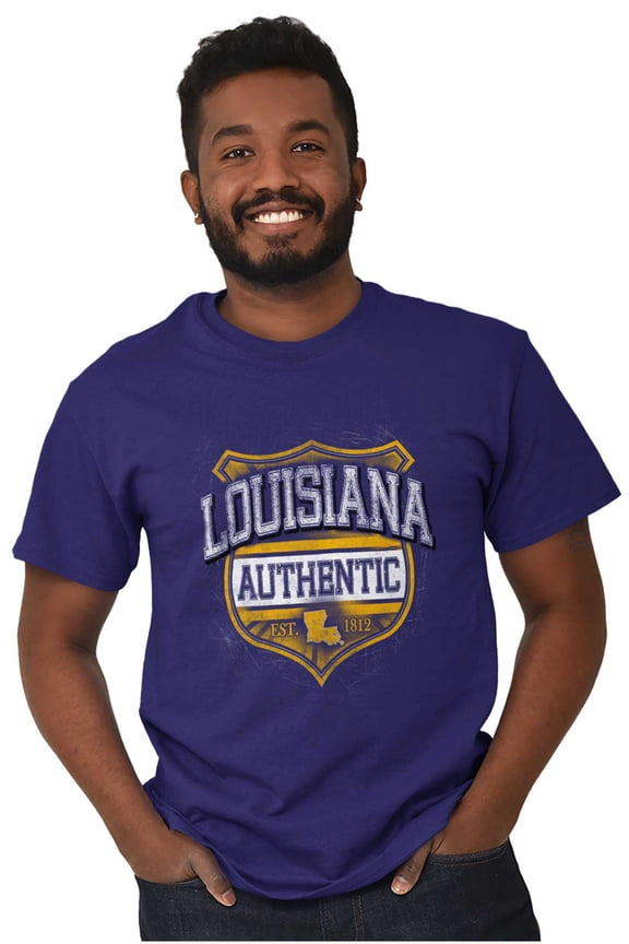 Louisiana LA Student Pride Gameday Men's Graphic T Shirt Tees Brisco Brands L