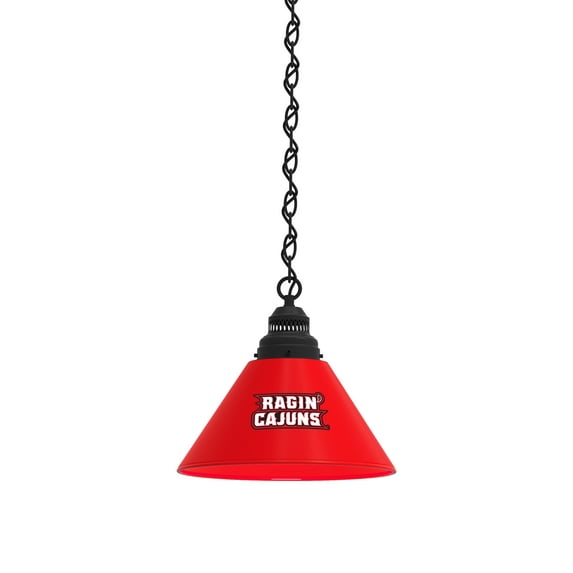 University of Louisiana at Lafayette Pendant Light with Black Fixture