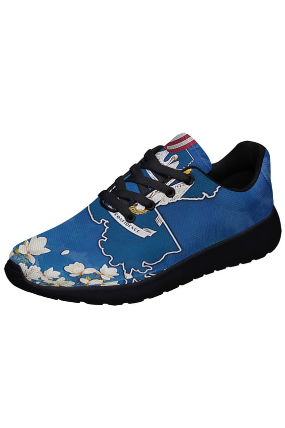 Louisiana Magnolia Flower Shoes Sneakers Black Size 11
