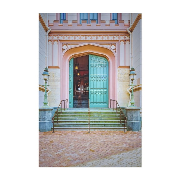 Louisiana Old Capitol Doorway - Baton Rouge Louisiana Photography Architecture Victorian Art Deco Gothic Pastel Cityscape Unframed Wall Art Print 4 x 6 inches