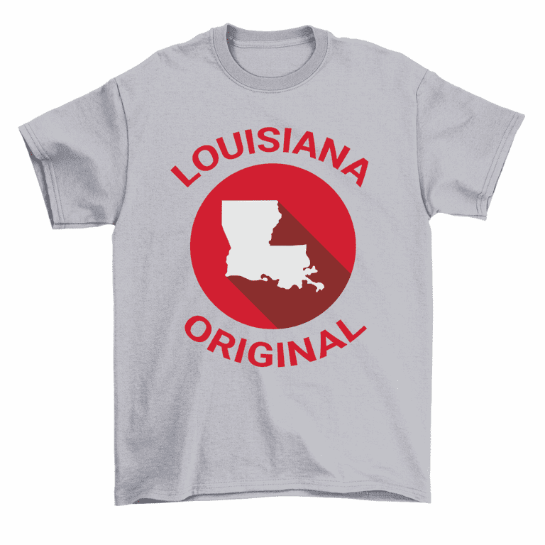 Jax of Hearts Louisiana Original Vintage La State T-Shirt Men Women, Adult Unisex, Size: 2XL, Gray