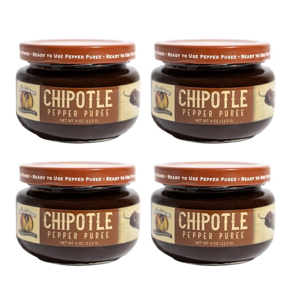 Louisiana Pepper Exchange 4oz Chipotle Pepper Puree Sauce, 4-Pack