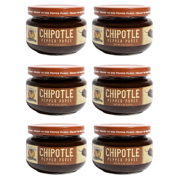 Louisiana Pepper Exchange 4oz Chipotle Pepper Puree Sauce, 6-Pack