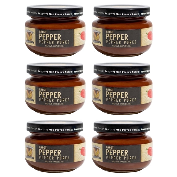 Louisiana Pepper Exchange 4oz Ghost Pepper Puree Sauce, 6-Pack