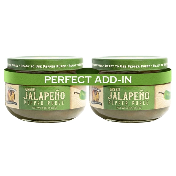Louisiana Pepper Exchange 4oz Jalapeno Pepper Puree Sauce, 2-Pack