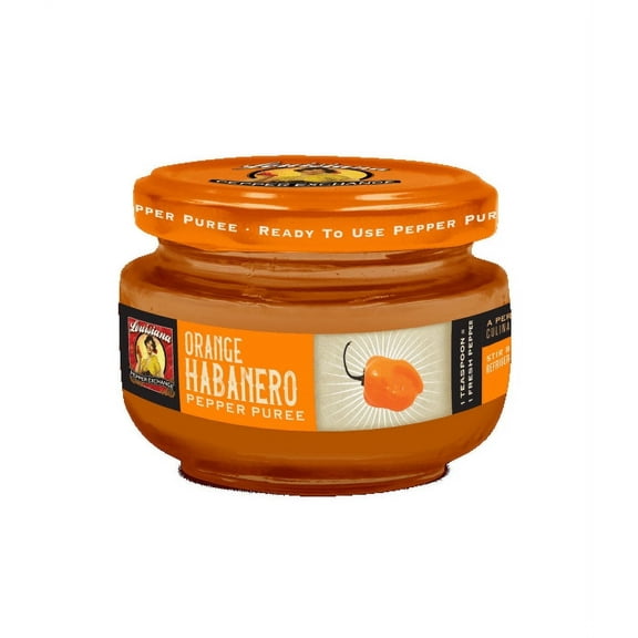 Louisiana Pepper Exchange 4oz Orange Habanero Pepper Puree Sauce