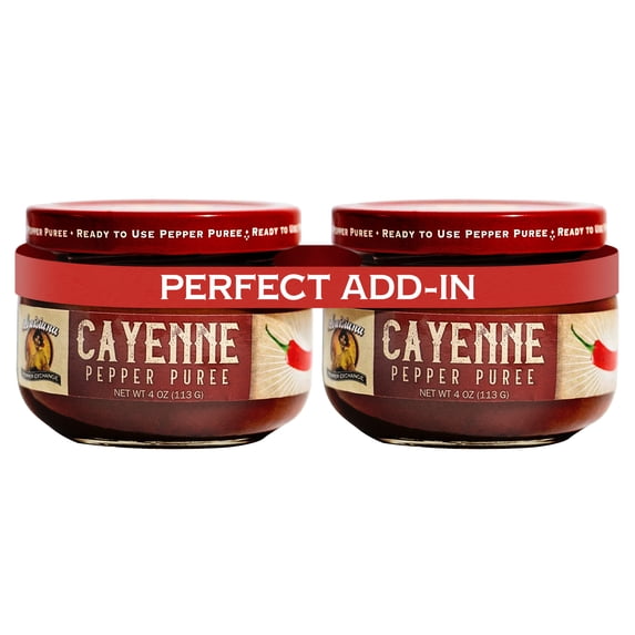 Louisiana Pepper Exchange 4oz Red Cayenne Pepper Puree Sauce, 2-Pack