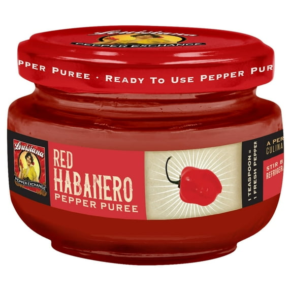 Louisiana Pepper Exchange 4oz Red Habanero Pepper Puree Sauce