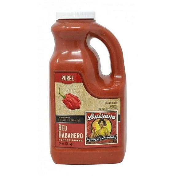Louisiana Pepper Exchange 64oz Red Habanero Pepper Puree Sauce