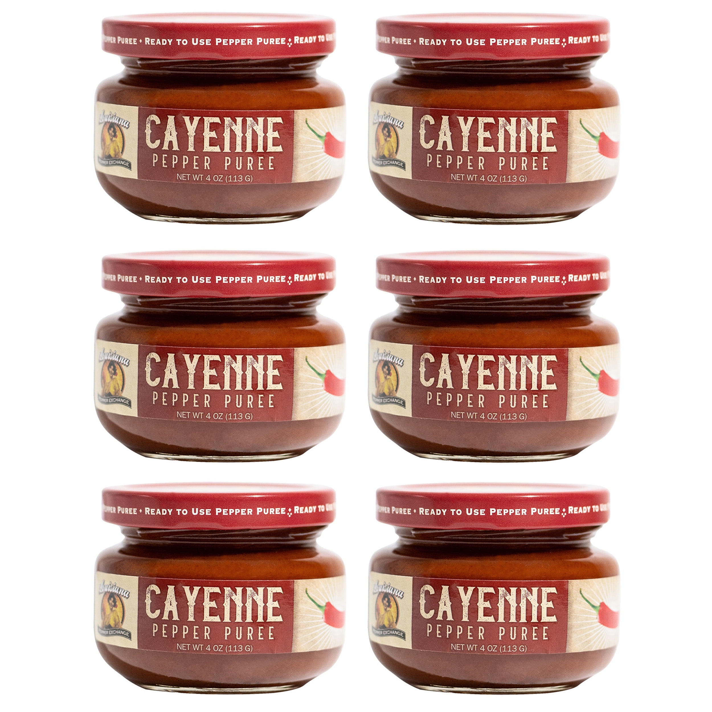 Louisiana Pepper Exchange Red Cayenne Pepper Puree Sauce, Authentic