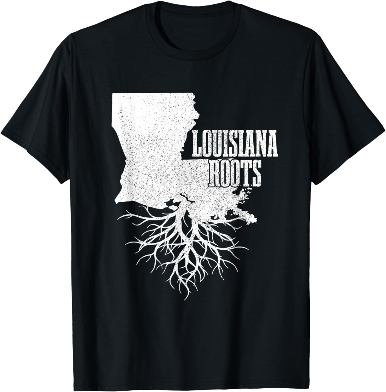 Louisiana Roots Vintage USA Patriotic Pride State Map Gift T-Shirt ...