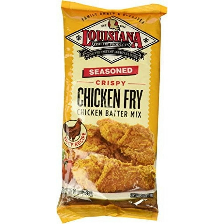 Louisiana Seasoned Crispy Chicken Fry Batter 9oz (Pack of 3)