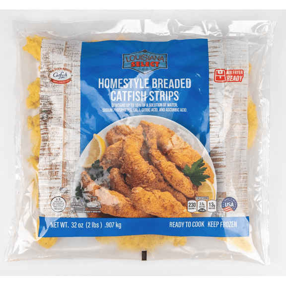 Louisiana Select Par-Fry Breaded Catfish Strips Bag Frozen