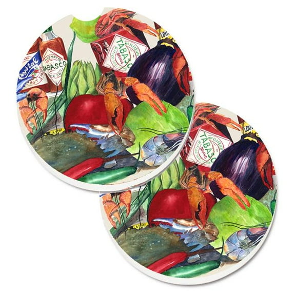 Louisiana Spices Set of 2 Cup Holder Car Coaster