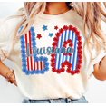 thumbnail image 1 of Louisiana State 4th of July T-Shirt, Red White Blue Floral Tee, Patriotic Louisiana Shirt, Independence Day USA Pride Top, 1 of 5