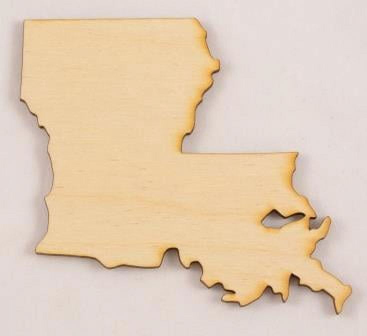 Louisiana State Cutout Size:Large 20" x 17.5" 1 Pc Thickness:1/4" Baltic Birch Plywood - Walmart.com