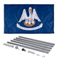 thumbnail image 1 of Louisiana State Flag and 20ft Flagpole with PVC Ground Insert Included - 3ft x 5ft Knitted Polyester Flag, State Flag Collection, Flag Printed in The USA, 1 of 5