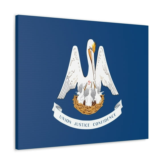 Louisiana State Flag Canvas Vibrant Wall Art Unframed Home Decor