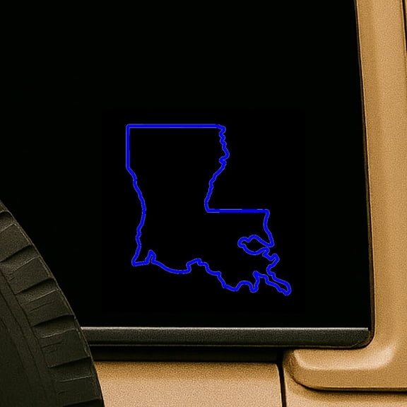 Louisiana State Outline Map Outline USA Decal Window Decal Cacomania Blue