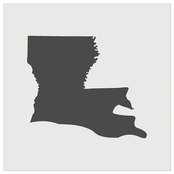 Louisiana State Silhouette DIY Cookie Wall Craft Stencil - 3.5 Inch