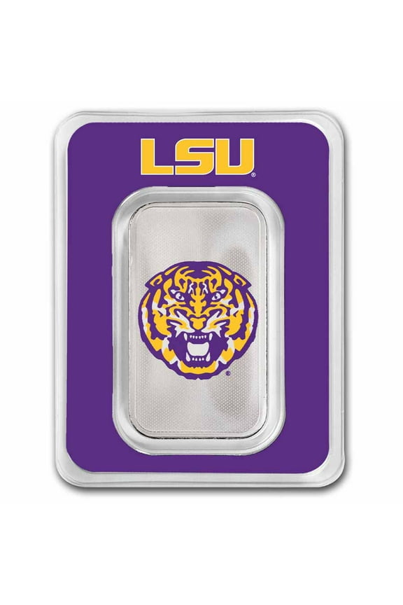 Louisiana State University 1 oz Silver Colorized Bar (in TEP)
