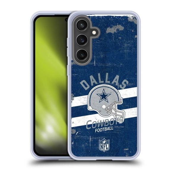 Head Case Designs NFL Dallas Cowboys Logo Art Helmet Distressed Soft Gel Case for Samsung Galaxy S24 FE