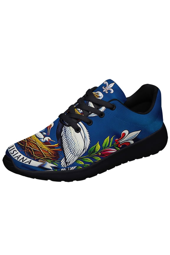 Louisiana Stte Brown Pelican Bird Shoes Sneakers Black Size 4