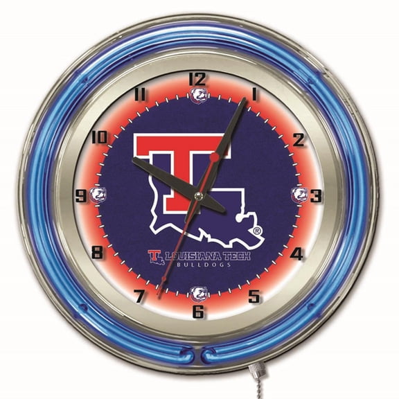 Louisiana Tech Bulldogs 19" Neon Wall Clock