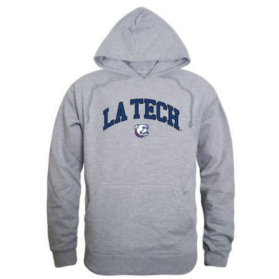 Louisiana Tech University Bulldogs Campus Hoodie, Heather Grey - Large