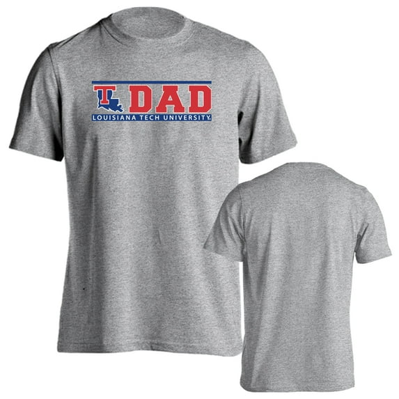 Louisiana Tech University Bulldogs Dad Proud Parent Short Sleeve T-Shirt