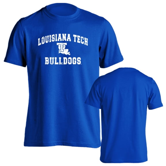 Louisiana Tech University Bulldogs Distressed Retro Short Sleeve T-Shirt