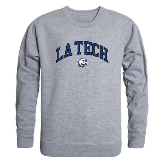 Louisiana Tech University Men Campus Crewneck Sweatshirt, Heather Grey - 2XL