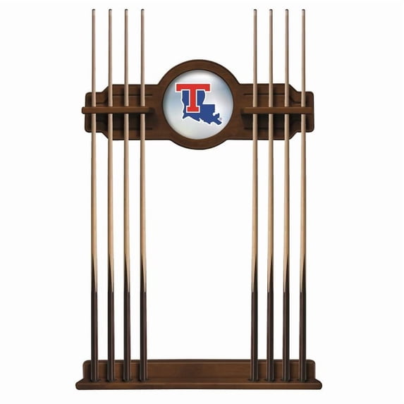 Louisiana Tech University Solid Wood Cue Rack with a Chardonnay Finish