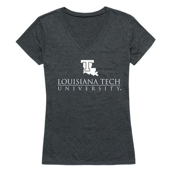 Louisiana Tech University Women Institutional T-Shirt, Heather Charcoal - 2XL