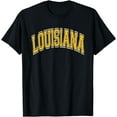 thumbnail image 1 of Louisiana Varsity Style Amber Text T-Shirt, 1 of 3