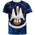 thumbnail image 1 of Louisiana Vintage Distressed State Flag All Over Mens T Shirt Multi X-LG, 1 of 2