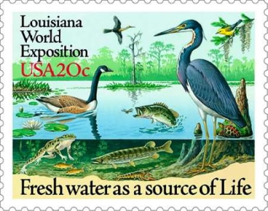 Louisiana World Exposition Canvas Art - US POSTAL SERVICE (22 x 28)